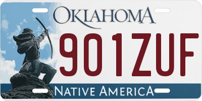 OK license plate 901ZUF
