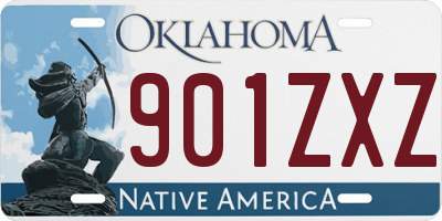 OK license plate 901ZXZ