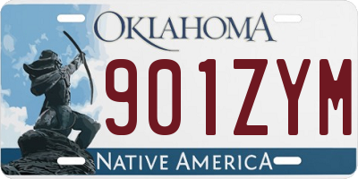 OK license plate 901ZYM