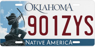 OK license plate 901ZYS