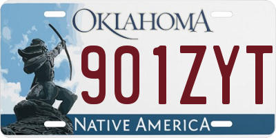 OK license plate 901ZYT