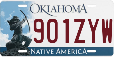 OK license plate 901ZYW