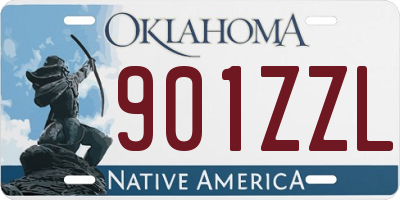 OK license plate 901ZZL