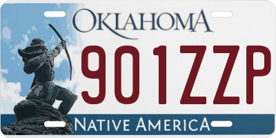 OK license plate 901ZZP