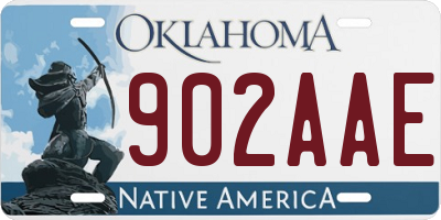 OK license plate 902AAE