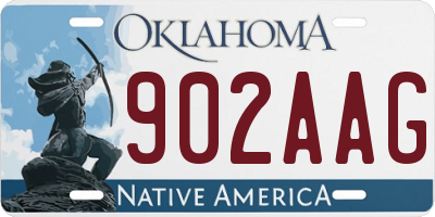 OK license plate 902AAG