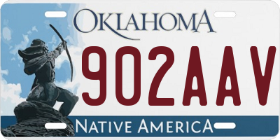 OK license plate 902AAV