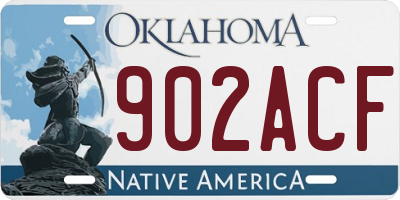 OK license plate 902ACF