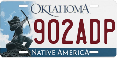 OK license plate 902ADP