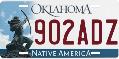 OK license plate 902ADZ