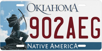 OK license plate 902AEG