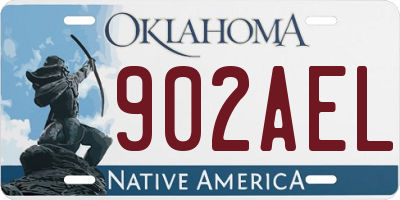 OK license plate 902AEL