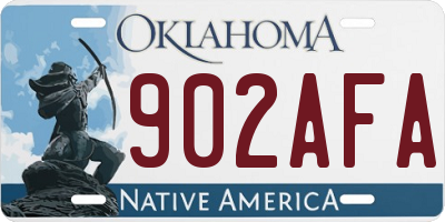 OK license plate 902AFA