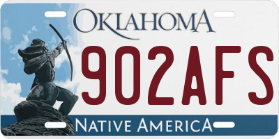 OK license plate 902AFS