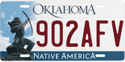 OK license plate 902AFV
