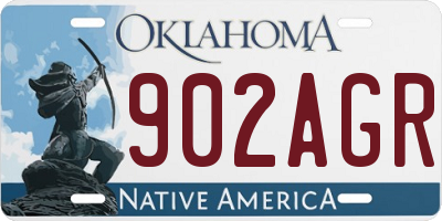 OK license plate 902AGR