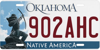 OK license plate 902AHC