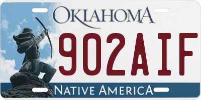 OK license plate 902AIF
