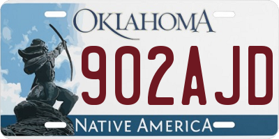 OK license plate 902AJD