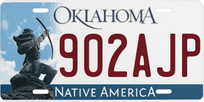 OK license plate 902AJP