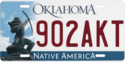 OK license plate 902AKT