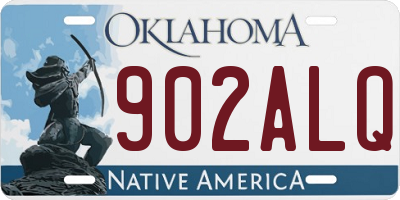 OK license plate 902ALQ