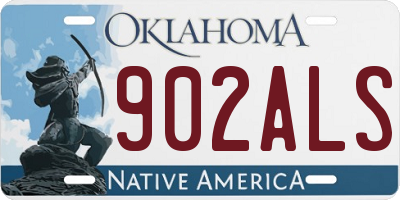 OK license plate 902ALS