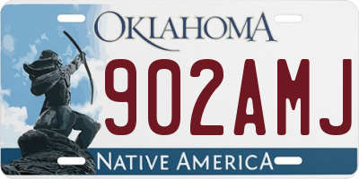OK license plate 902AMJ