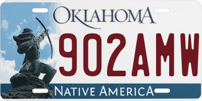 OK license plate 902AMW