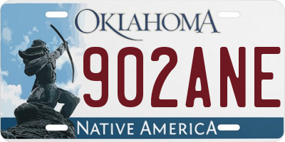 OK license plate 902ANE