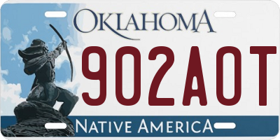 OK license plate 902AOT