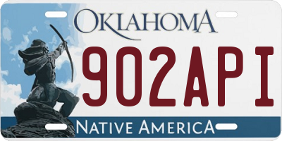 OK license plate 902API
