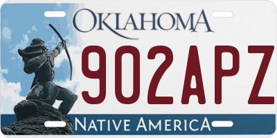 OK license plate 902APZ
