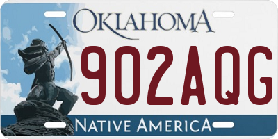 OK license plate 902AQG
