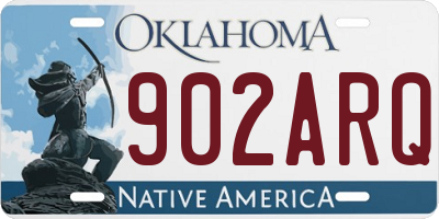 OK license plate 902ARQ
