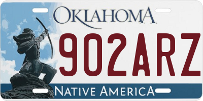 OK license plate 902ARZ