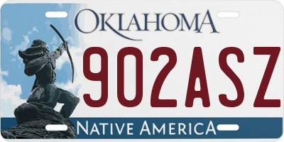 OK license plate 902ASZ