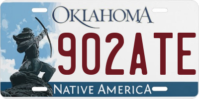 OK license plate 902ATE