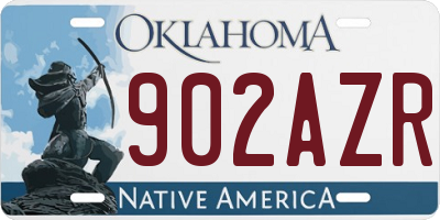 OK license plate 902AZR