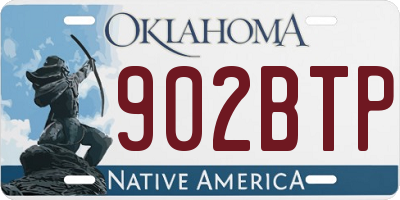 OK license plate 902BTP