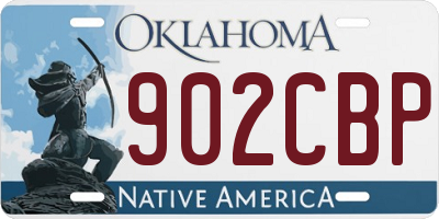 OK license plate 902CBP