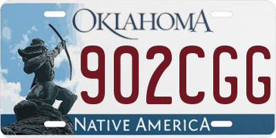 OK license plate 902CGG