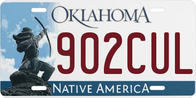 OK license plate 902CUL