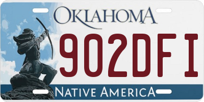 OK license plate 902DFI