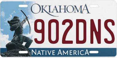 OK license plate 902DNS