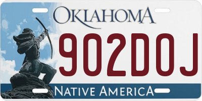 OK license plate 902DOJ