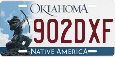 OK license plate 902DXF