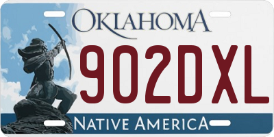 OK license plate 902DXL