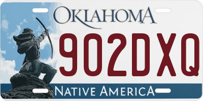 OK license plate 902DXQ