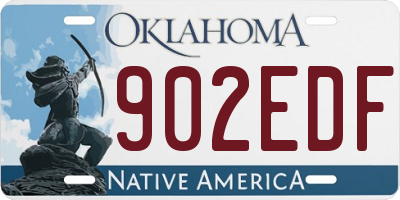 OK license plate 902EDF